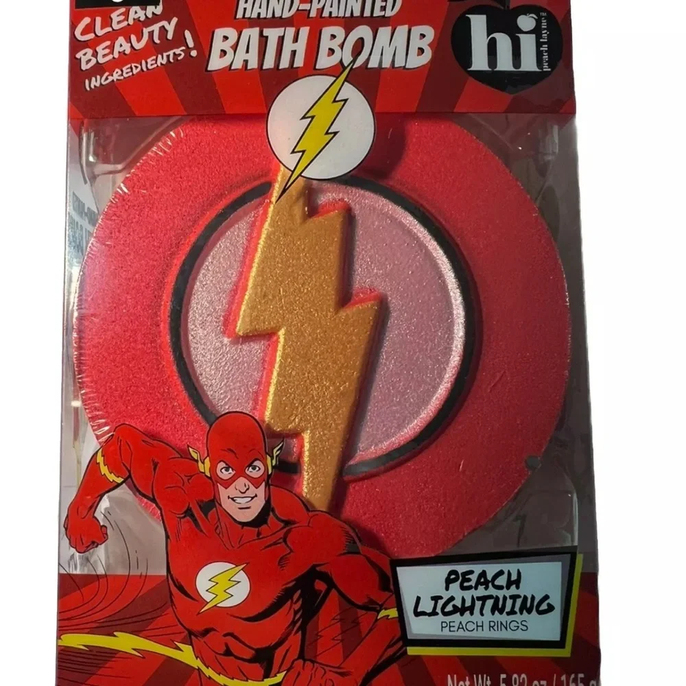 Flash‎ Bath Bomb peach Lightning Hand Painted
